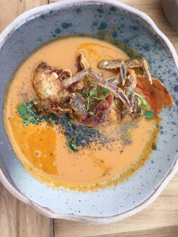 Tomato Soup with Soft Shell Crab-Luna Tapas Bar-NotFound