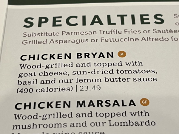 Chicken Bryan-Carrabba's Italian Grill-Austin