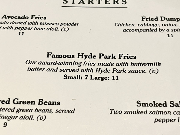 Famous Hyde Park Fries-Hyde Park Bar & Grill-Austin