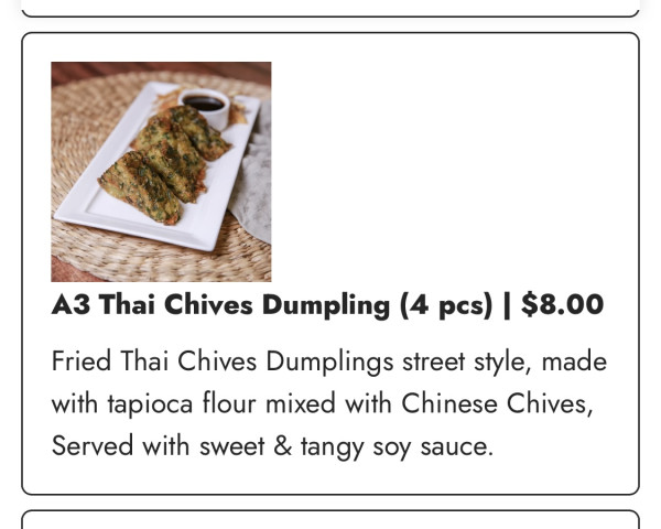 A3 Thai Chives Dumplings (4 pcs)-Super Thai Cuisine-Austin