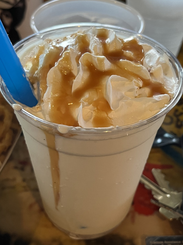 Salted Caramel Milkshake-Twisted Root Burger Co.-San Angelo