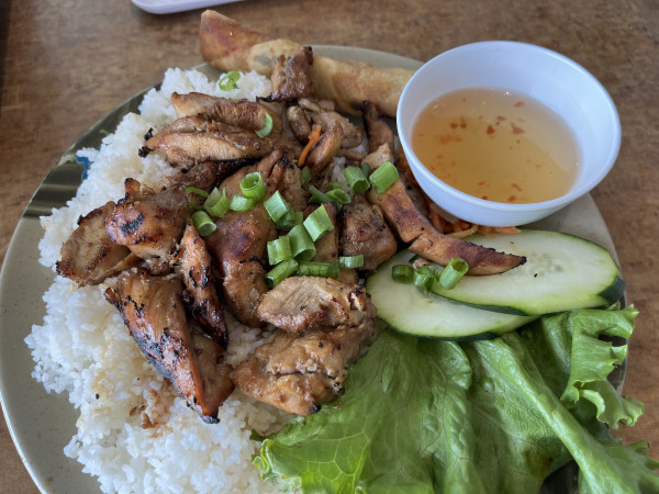 55. Com Ga Nuong Cha Gio - chicken w/ egg roll-Pho Saigon Noodle House-Austin