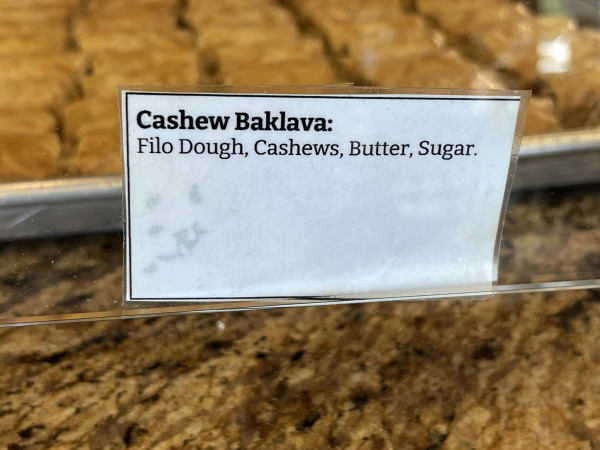 Cashew Baklava-Peace Bakery and Deli-Austin