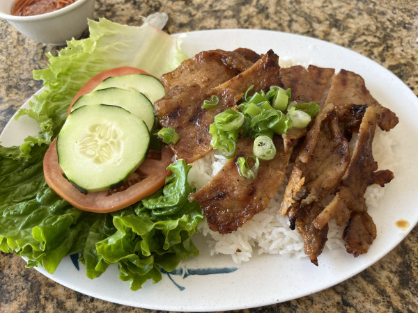 32c. CƠM THỊT NƯỚNG - Rice Charbroiled Sliced Pork-Pho Dan-Austin