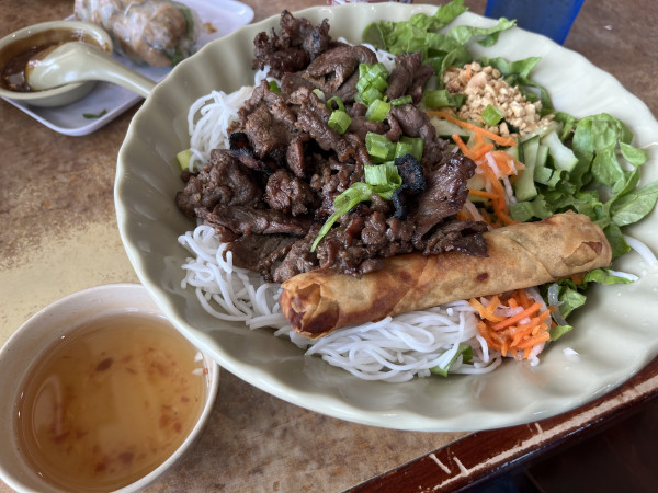 59. Bun Bo Nuong Cha Gio - beef w/ egg roll-Pho Saigon Noodle House-Austin