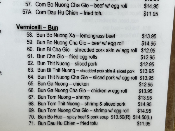 59. Bun Bo Nuong Cha Gio - beef w/ egg roll-Pho Saigon Noodle House-Austin