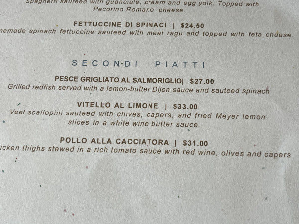 Vitello al Limone-Andiamo Ristorante-Austin