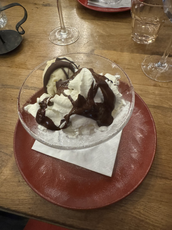 Vanilla Ice Cream with chocolate fudge-Pointe Isabelle-NotFound