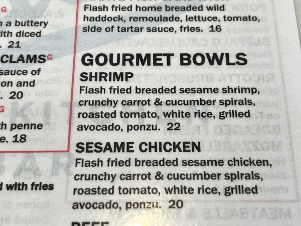 Gourmet Bowls Shrimp-Krave Kitchen & Bar-Woburn