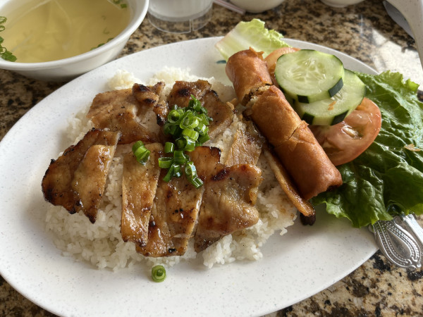 37A. CƠM THỊT NƯỚNG CH GIÒ - Rice Char Sliced Pork-Pho Dan-Austin