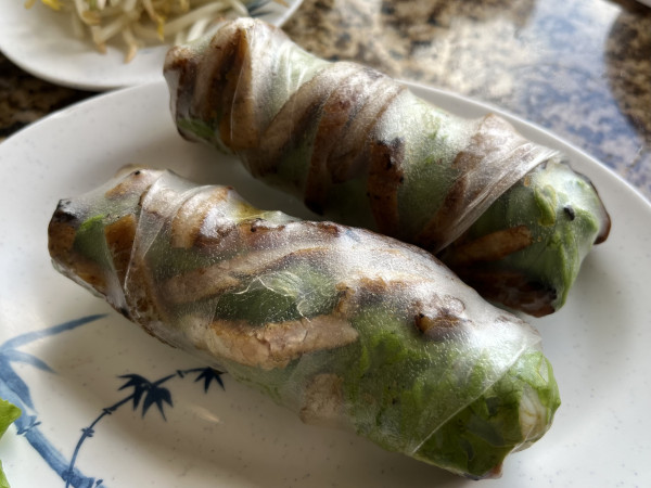 АЗа. GỎI CUỐN THỊT NƯỚNG -Grilled Pork Spring Roll-Pho Dan-Austin