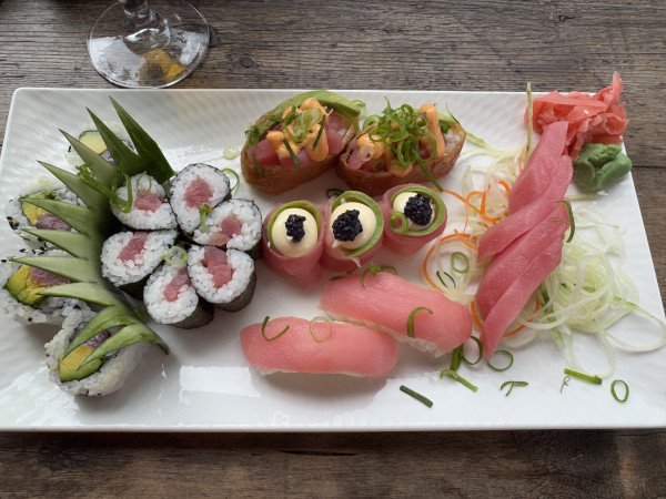 Tuna Sushi Platter (and vanilla milkshake)-Knysna Oyster Company - V&A Waterfront Cape Town-NotFound