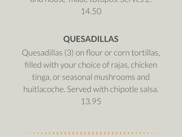 Quesadillas-Fonda San Miguel-Austin