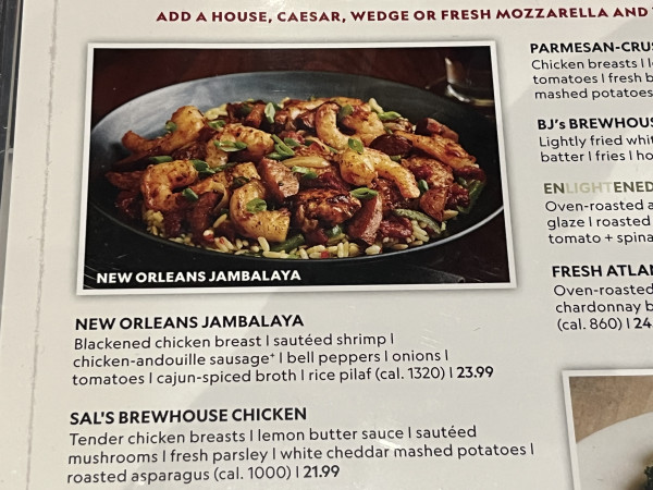 New Orleans Jambalaya-BJ's Restaurant & Brewhouse-Sunset Valley