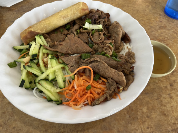 64. Bun Thit Nuong Cha Gio- sliced pork / egg roll-Pho Saigon Noodle House-Austin