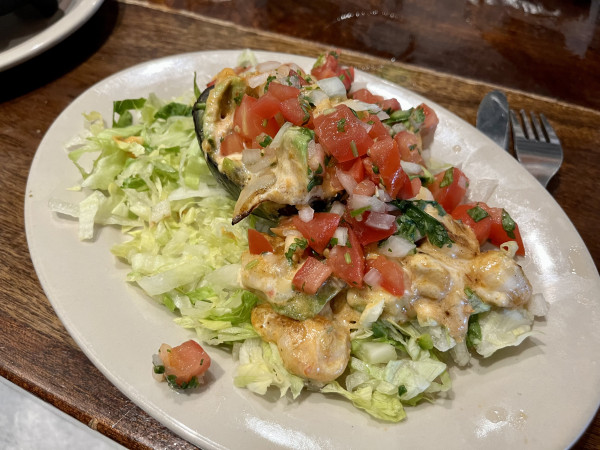 Shrimp Stuffed Avocado Salad-Maudie's Milagro-Austin