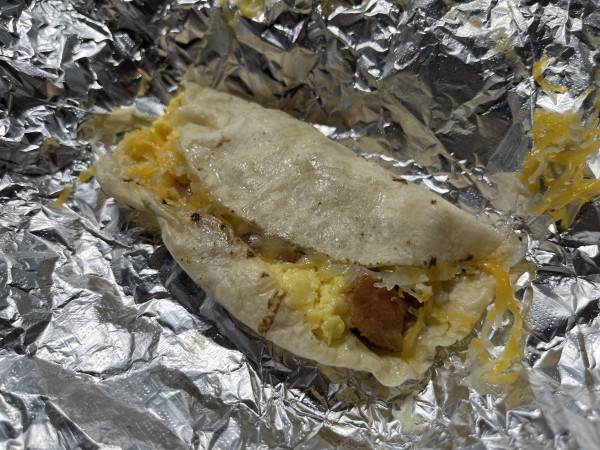 Bacon, Egg, & Cheese Breakfast Taco-Tacos De Prisa Y Mas-Leander